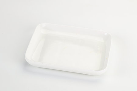 White ceramic empty clean plate dishware