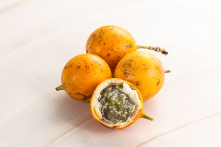 Yellow exotic tropical sweet maracuya fruit