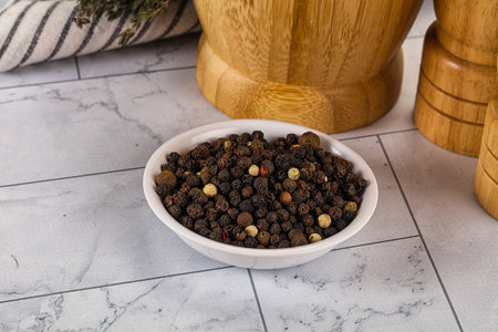 Pepper corn mix seasoning in the bowl