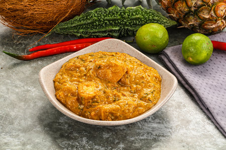 Indian cuisne - Chicken massala with sauce and spices