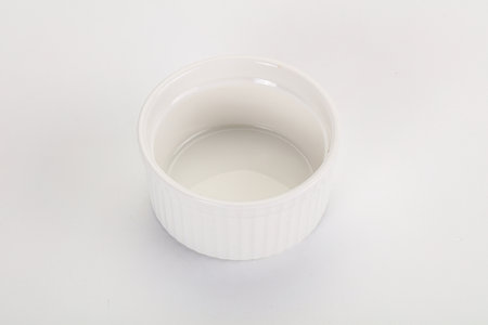 Empty gravy pot for sauce isolated dishware