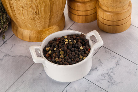 Pepper corn mix seasoning in the bowl