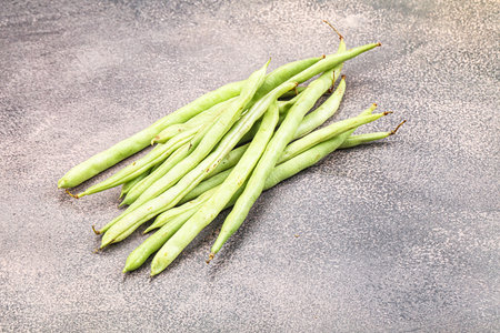 Raw fresh young green bean string