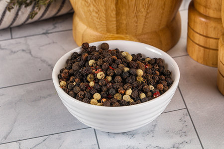 Pepper corn mix seasoning in the bowl