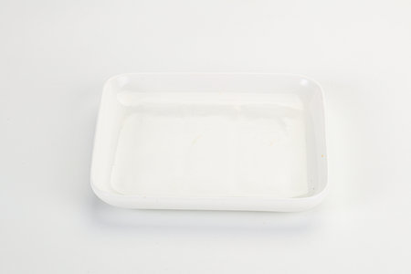 White ceramic empty clean plate dishware