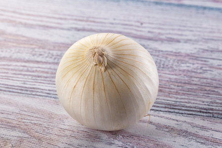 Ripe juicy white onion whole bulbの写真素材