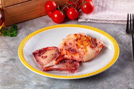 Tasty Grilled seafood for snackの写真素材