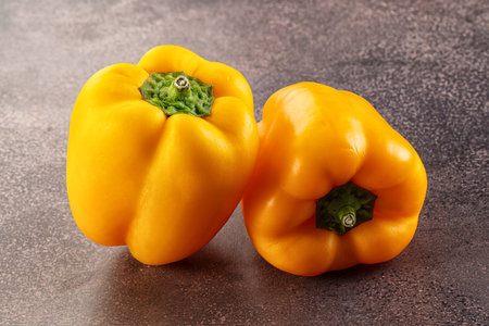 Ripe juicy Bulgarian bell pepper paprikaの写真素材