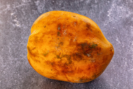 Ripe sweet fresh whole papaya fruitの写真素材