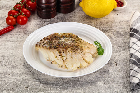 Dietary Baked code fish fillet with spices