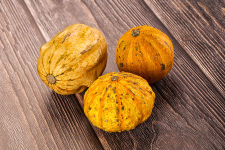 Decorative yellow pumpkin seasonal autumn vegetables