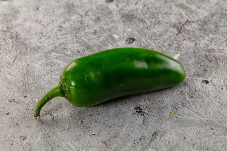 Raw ripe green jalapeno pepperの写真素材