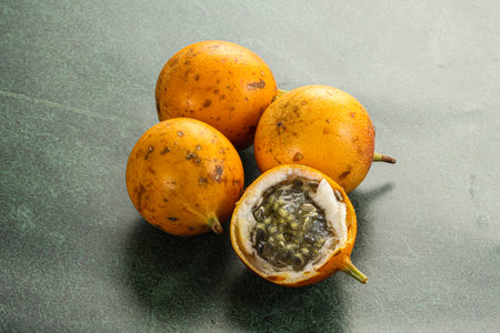 Yellow exotic tropical sweet maracuya fruit