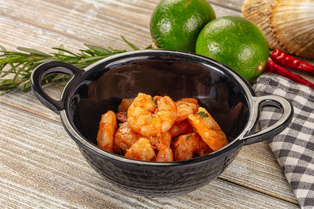 Tasty Roasted shrimps in the bowlの写真素材