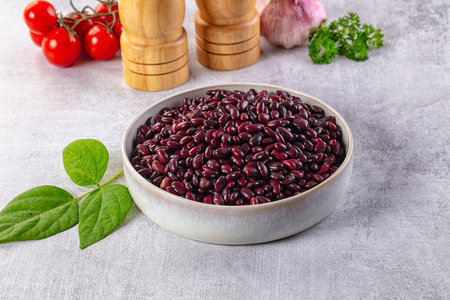 Raw dry uncooked red beans kidney