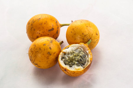Yellow exotic tropical sweet maracuya fruit
