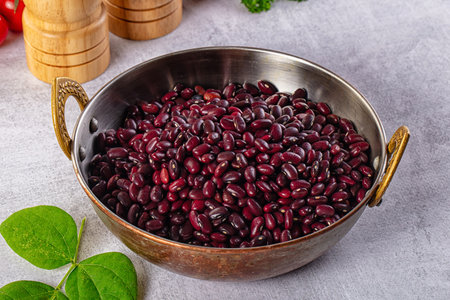 Raw dry uncooked red beans kidney