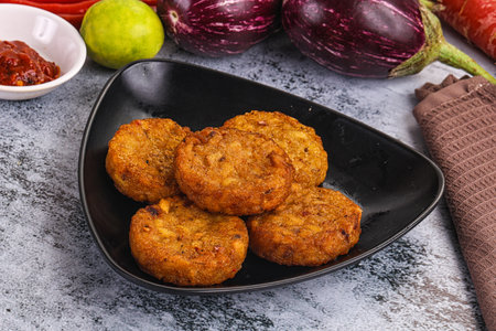Fried potato crispy golden hash brown pancake