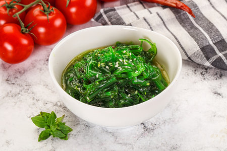 Gourmet chuka salad with sesame seeds
