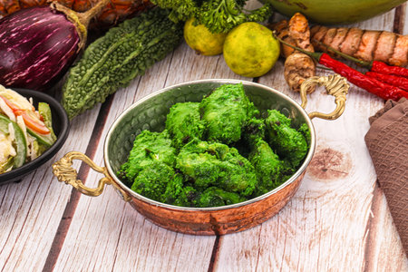 Indian green chicken mint tikka barbecue