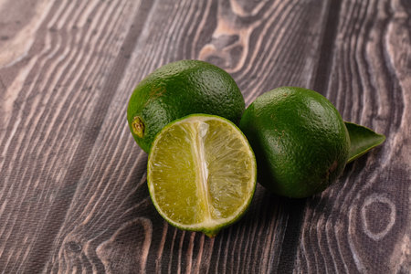 Ripe green sour lime citrus fruit
