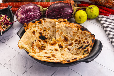 Indian stuffed potato bread Aloo Paratha