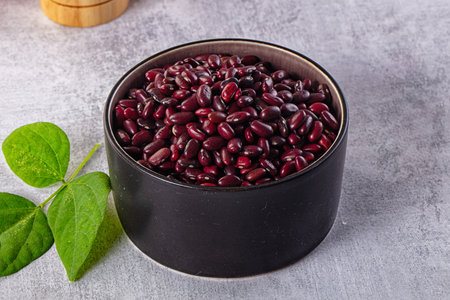 Raw dry uncooked red beans kidney