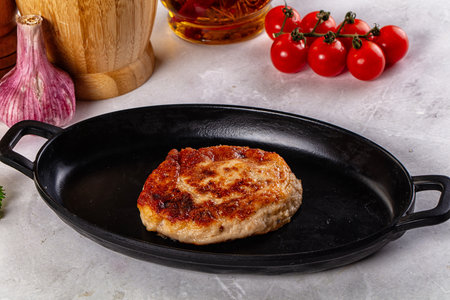 Gourmet Fried salmon minced fish cutletの写真素材