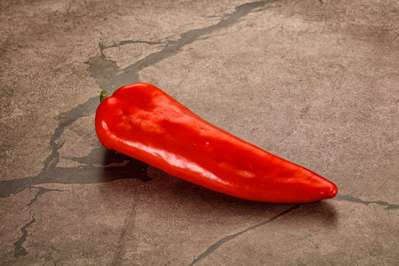 Sweet ripe red ramiro pepper paprikaの写真素材