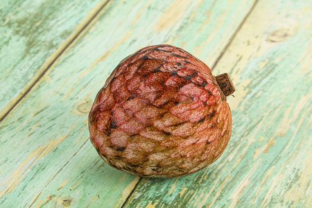 Sweet juicy ripe custard apple fruitの写真素材