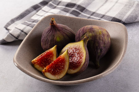 Ripe juicy sweet purple fig fruit