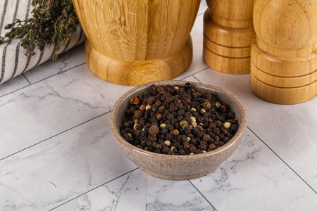 Pepper corn mix seasoning in the bowl