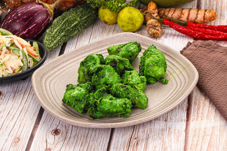Indian green chicken mint tikka barbecue