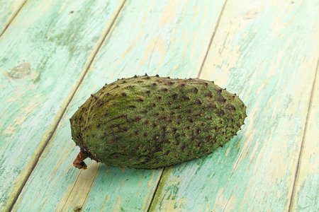 Ripe green sweet juicy soursop fruitの写真素材