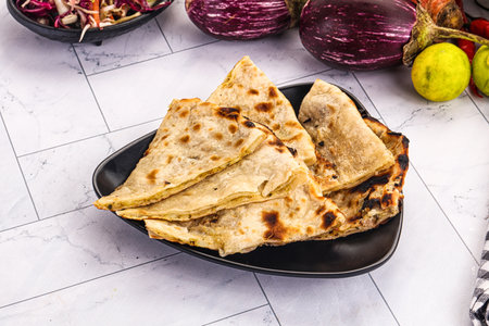 Indian stuffed potato bread Aloo Paratha