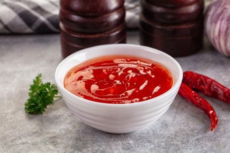Asian cuisine sweet and sour chili sauceの写真素材