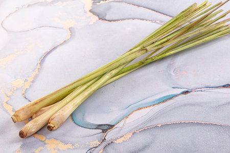Fresh green aroma lemongrass seasoning heapの写真素材