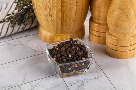 Pepper corn mix seasoning in the bowl