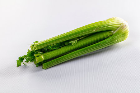 Vegan cuisine - green raw celery stem