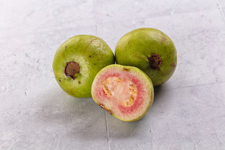 Fresh sweet juisy tropical guava exotic fruitの写真素材