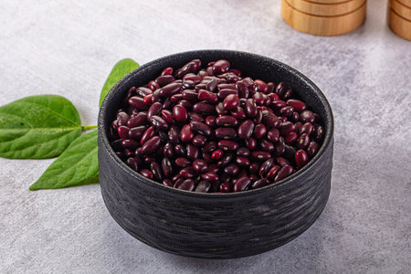 Raw dry uncooked red beans kidneyの写真素材