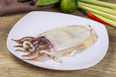 Raw fresh cuttlefish seafood for cooking
