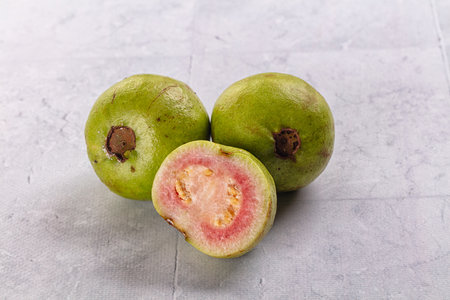 Fresh sweet juisy tropical guava exotic fruitの写真素材