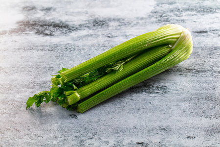 Vegan cuisine - green raw celery stem