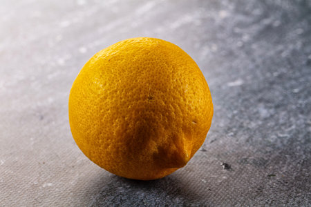 Ripe sour juicy whole lemon fruitの写真素材