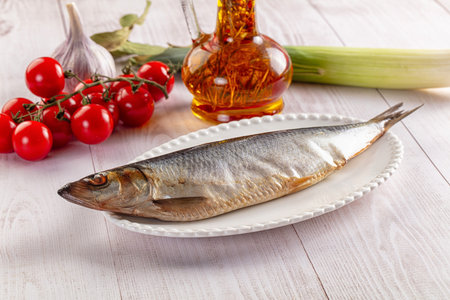 Whole salted raw herring Atlantic fish