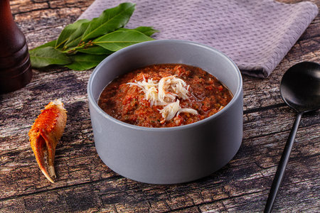 Tomato gazpacho soupの写真素材