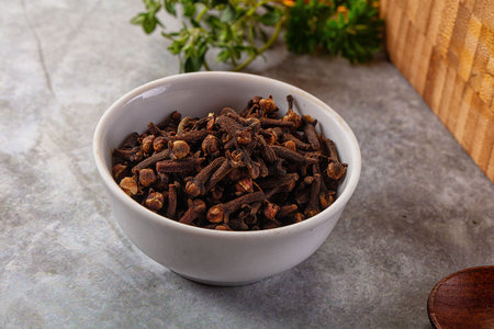 Dry cloves buds aromatic flavor seasoningの写真素材