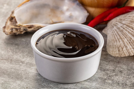 Japanese Oyster sauce dressing dip in the bowl