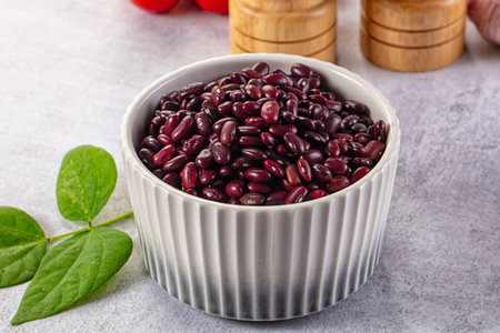 Raw dry uncooked red beans kidney